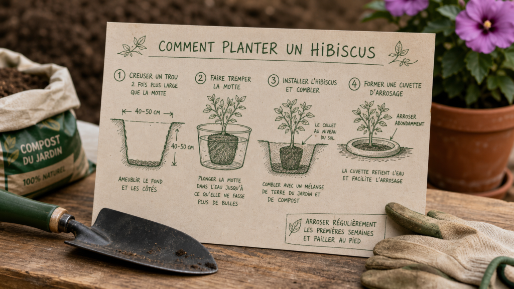 Quand planter un hibiscus en pleine terre : étapes de plantation