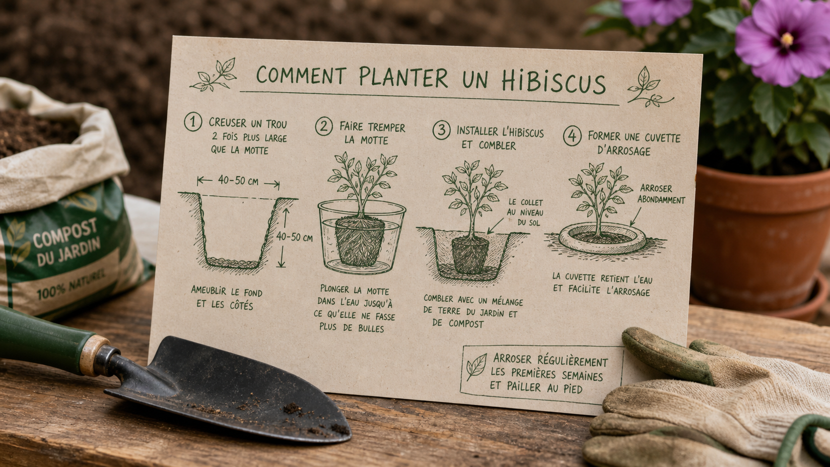 Quand planter un hibiscus en pleine terre : étapes de plantation