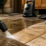 Quelle puissance pour un Karcher : jet haute pression sur dalles en pierre