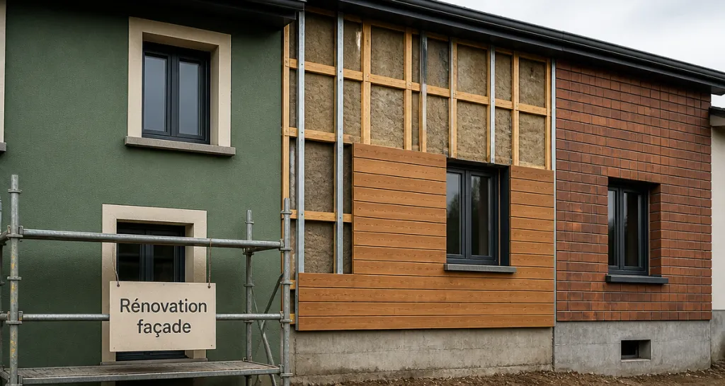 solutions rénover ou embellir façade maison bardage enduit parement