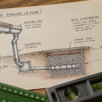 Schéma drainage eau de pluie gouttière et infiltration