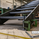 Fabriquer un escalier en metal : escalier métallique en montage à blanc, plan d’escalier