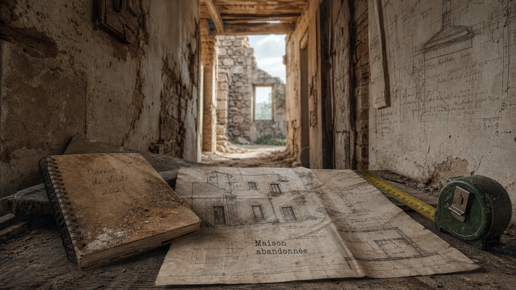 Maison abandonnée à vendre PACA, intérieur à rénover en Provence
