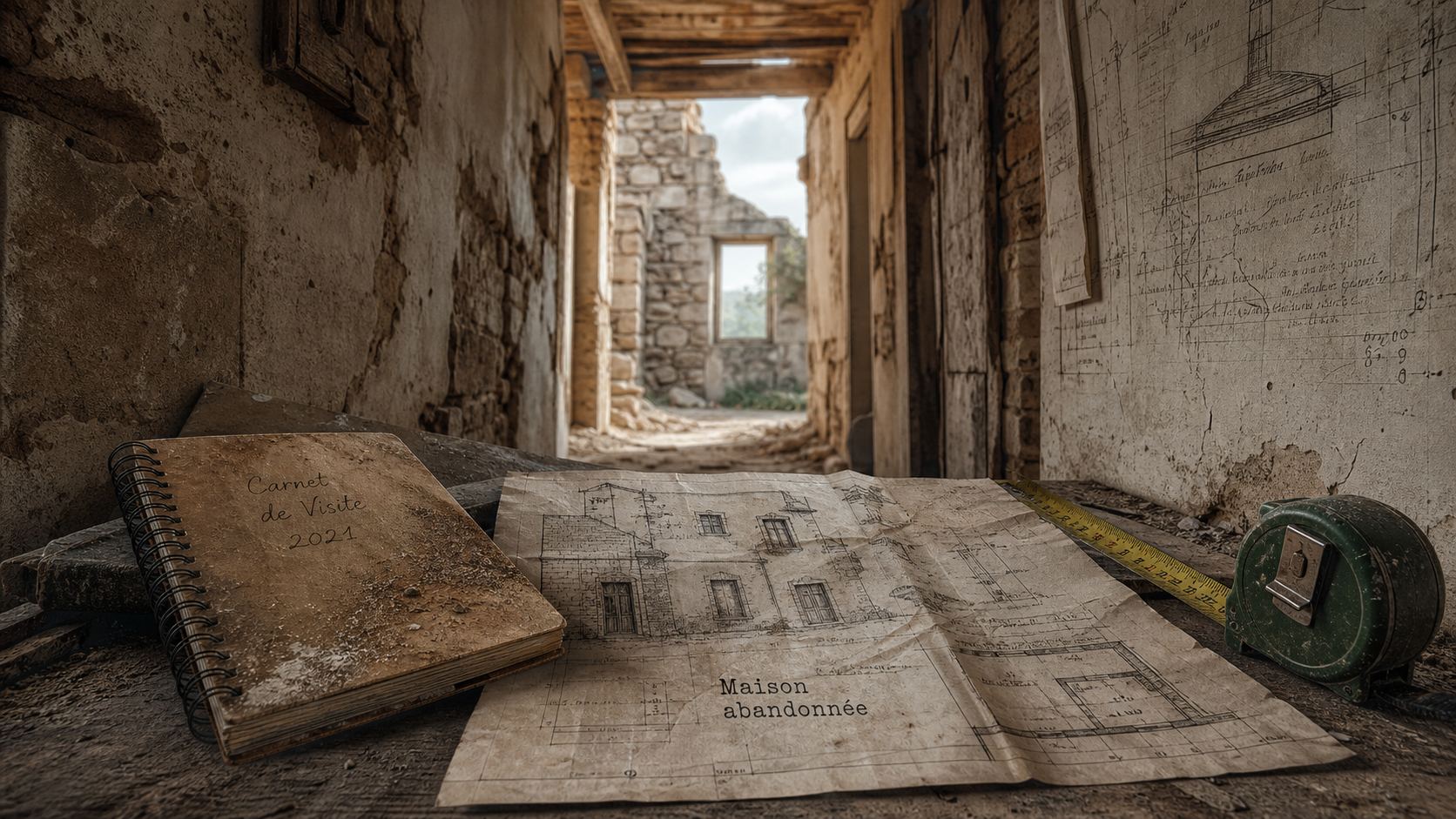 Maison abandonnée à vendre PACA, intérieur à rénover en Provence