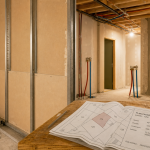 Maison divisée en 2 logements : cloison placo et plan cadastral