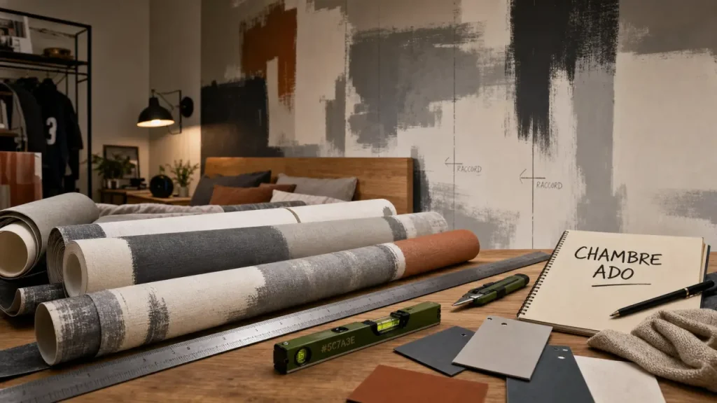 Papier peint chambre ado : rouleaux, finition et budget
