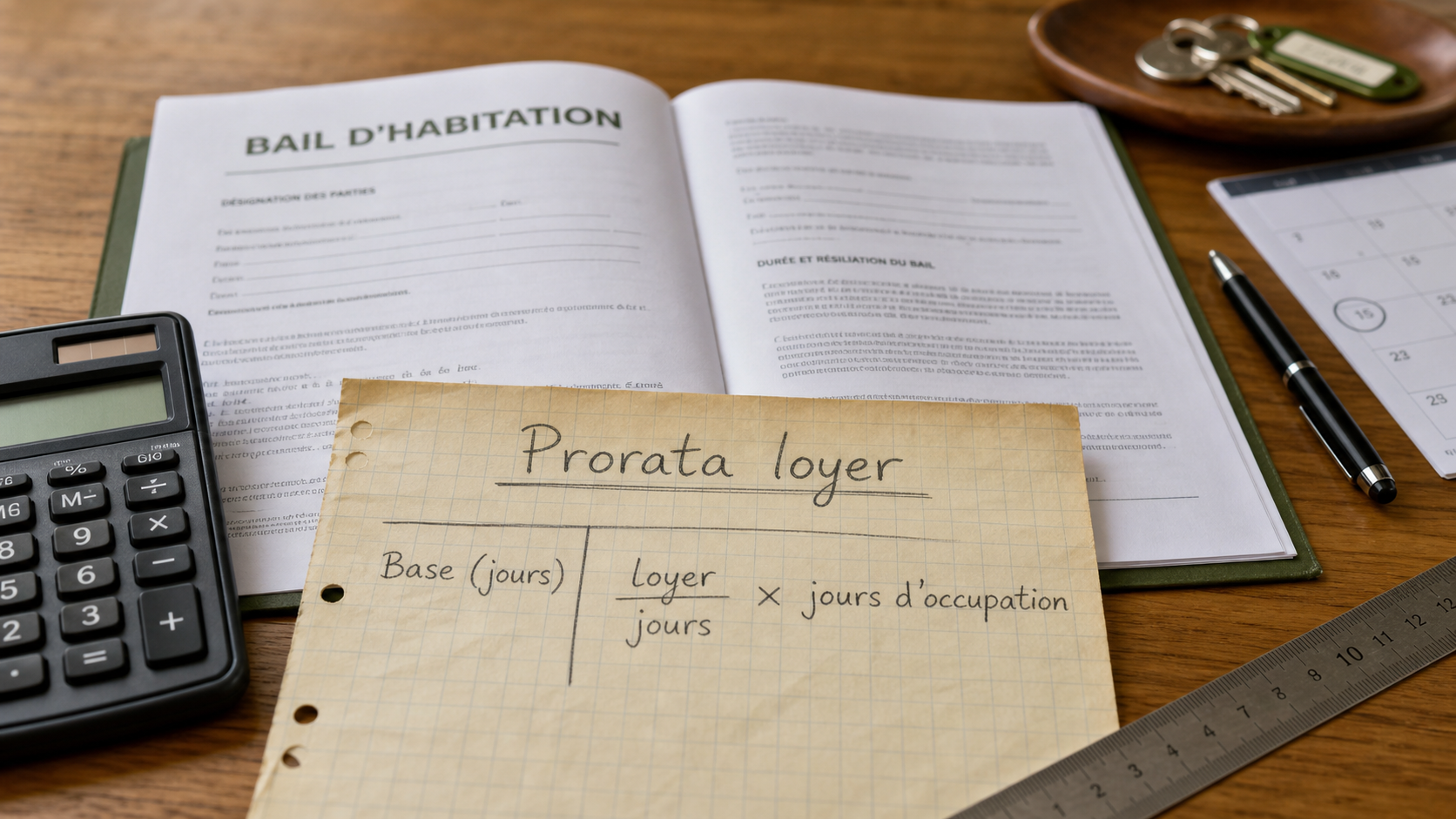 Prorata loyer calcul : mois réel ou 30 jours, calcul loyer au jour près