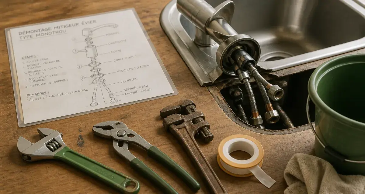 Changer un robinet de cuisine : démontage et raccords pour installation sans fuite
