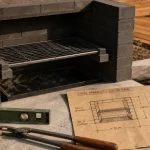 Faire un barbecue maison : foyer en briques réfractaires et grille métallique