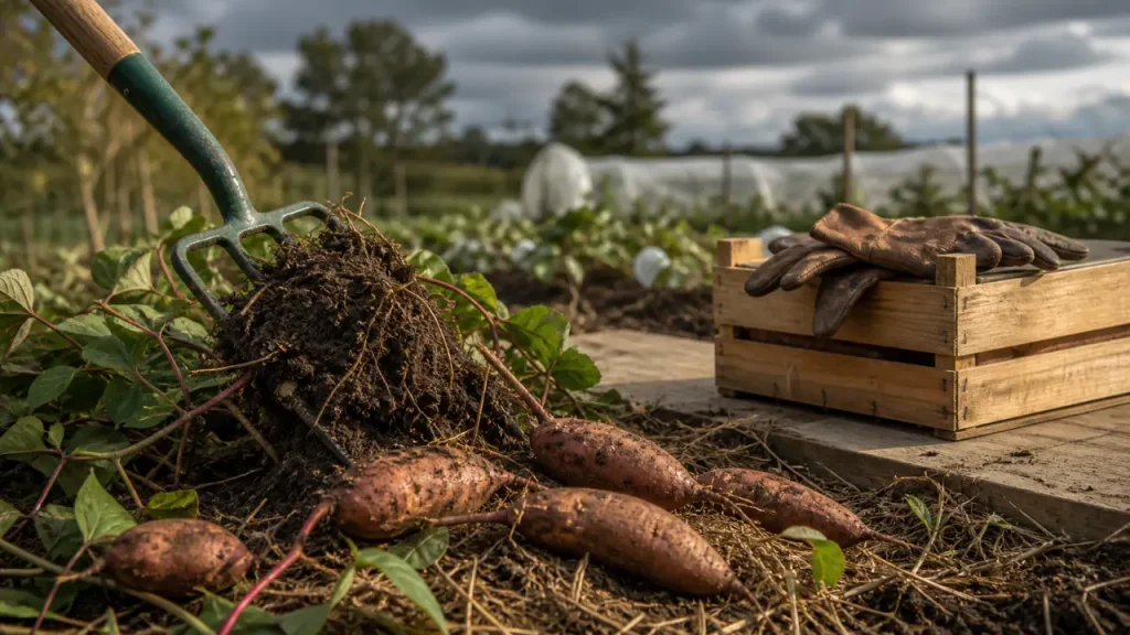 Quand récolter les patates douces : récolte mi-septembre début novembre avant le gel