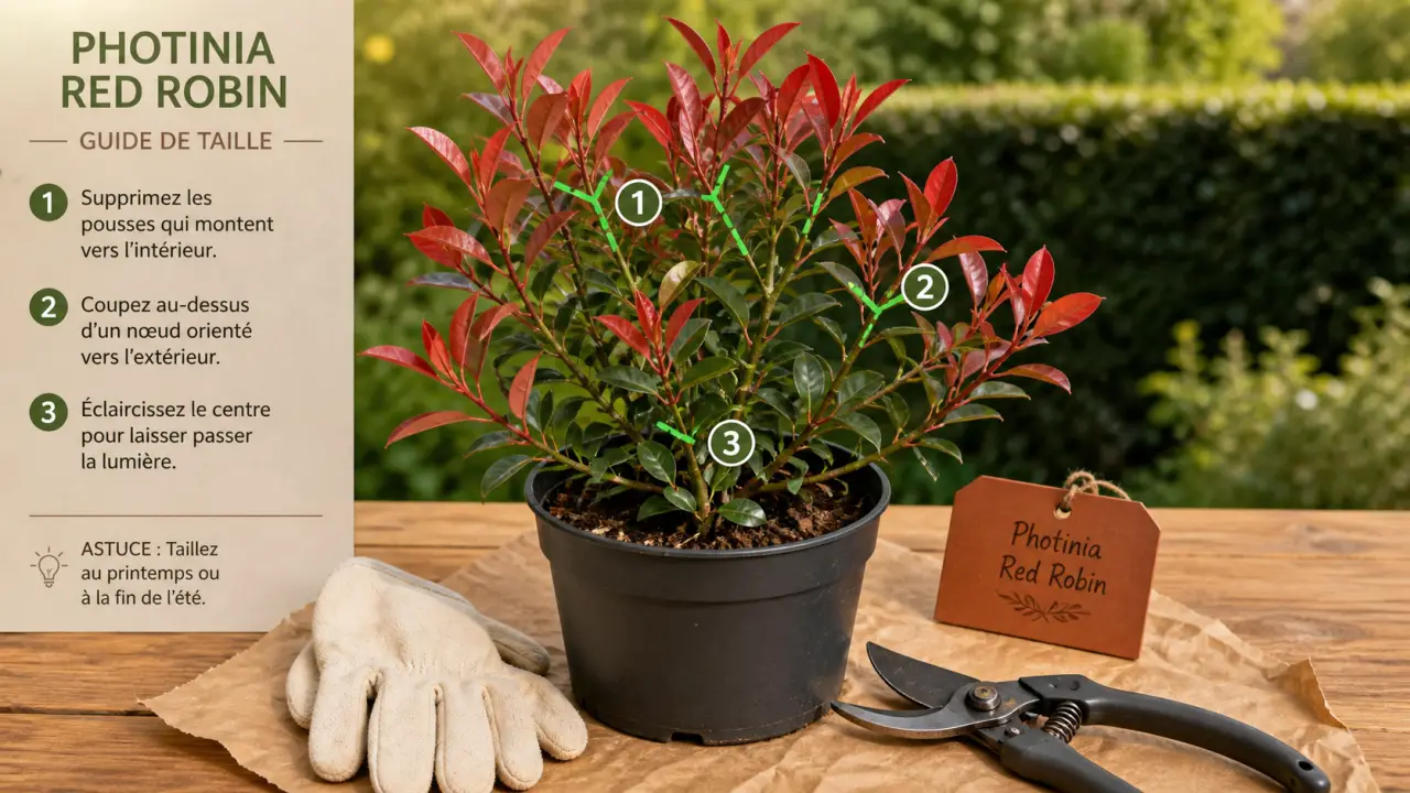 Quand tailler les photinia : après floraison, mi-juillet, gestes à éviter