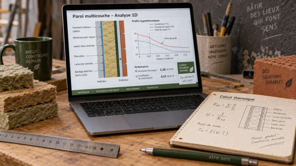 Logiciel calcul isolation thermique : R, U et point de rosée