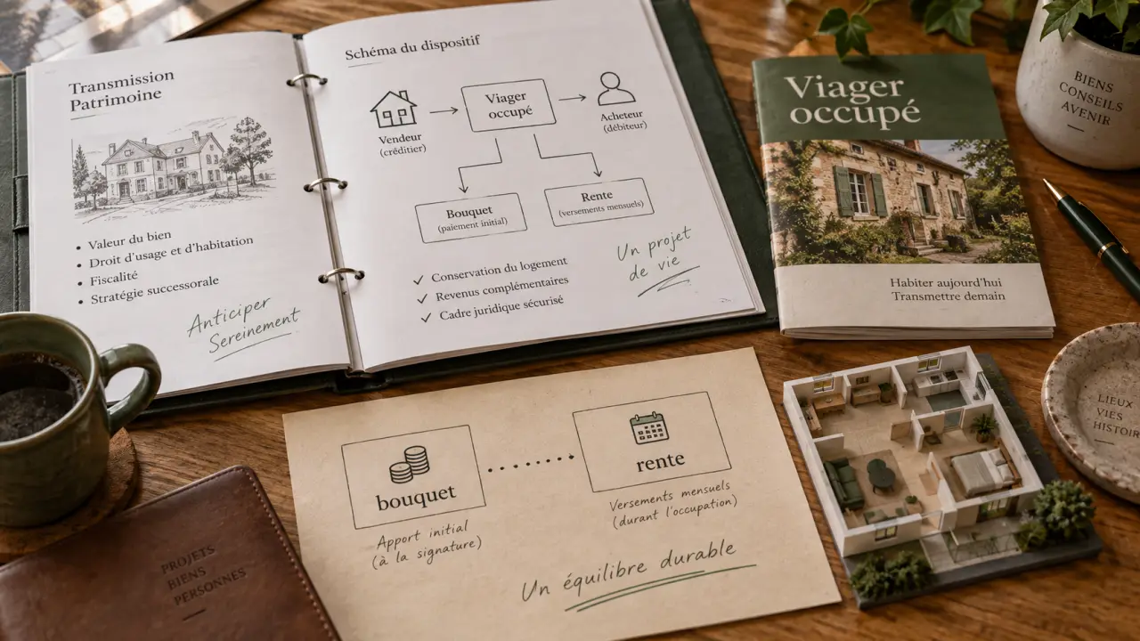 Vente en viager d'un bien immobilier en france : rente, occupation et charges à cadrer