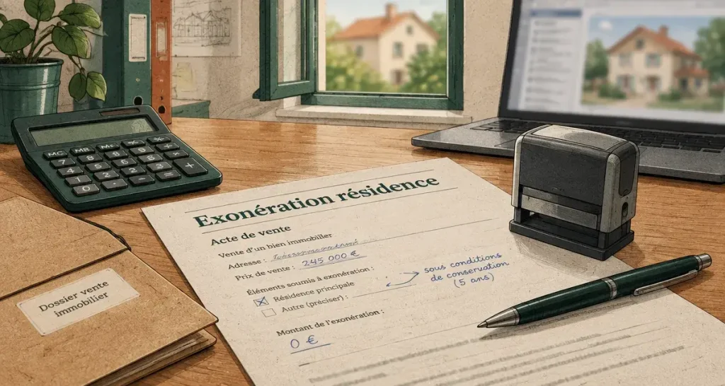 Amendement plus value immobilière : vente rapide résidence principale, exonération après 5 ans