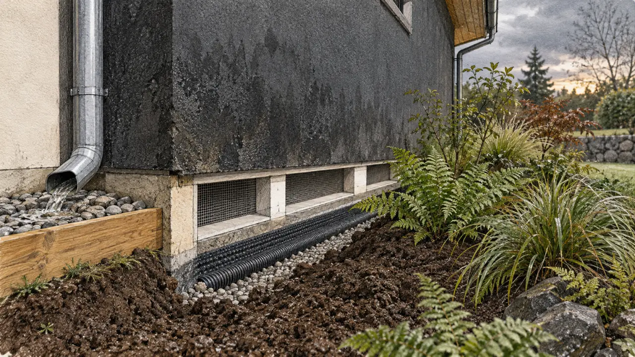Plante qui absorbe lhumidité des murs extérieur : base ventilée et humidité réduite