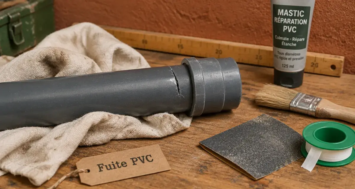Réparation tuyau pvc : colmatage rapide d’une fuite sur tuyau PVC